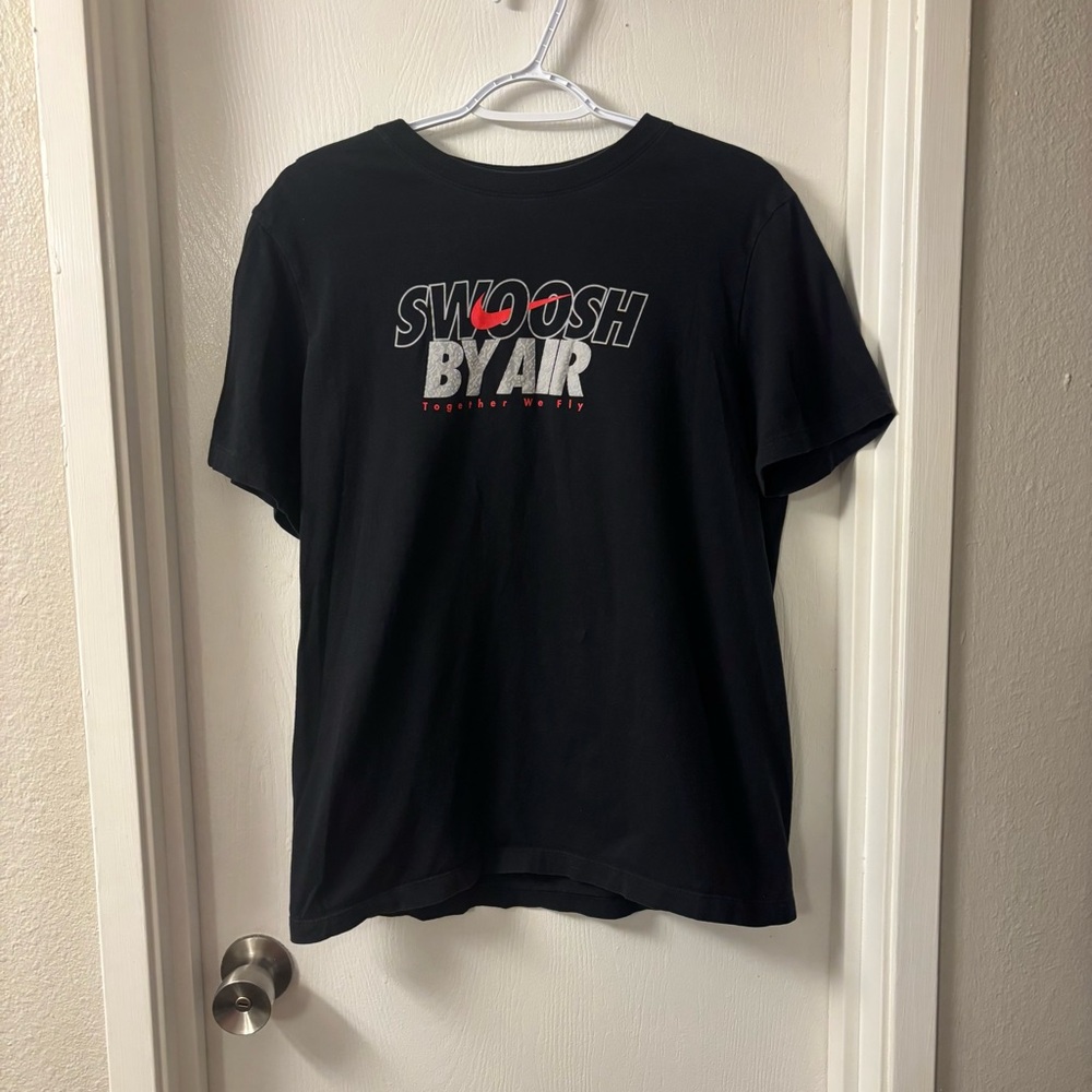 Nike Black Tee with Red Logo